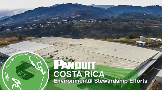 Entrance to Panduit Costa Rica plant at sunset