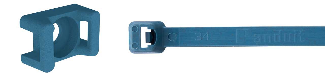 Antimikrobielle und metalldetektierbare Kabelbinder und Halterungen