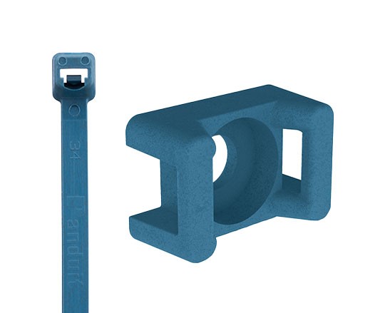Antimicrobial and metal-detectable cable ties and mounts