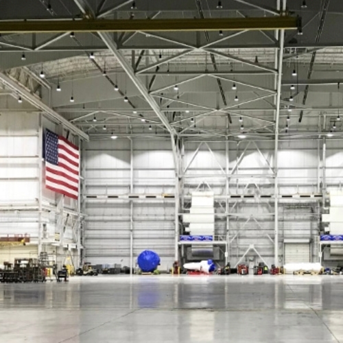 Airplane Hangar featuring PoE Camera in the top left