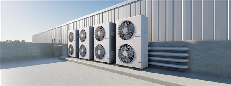 Heat pumps warm interior spaces efficiently using electricity, replacing gas fired furnaces. The EV Delivery truck image goes with section Heat pumps warm interior spaces efficiently using electricity, replacing gas fired furnaces. The EV Delivery truck image goes with section