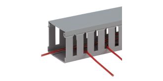 Image showing panduit wiring duct with a flush cover